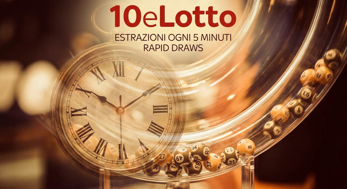 Schermo digitale con numeri in tempo reale e timer per le estrazioni del 10eLotto